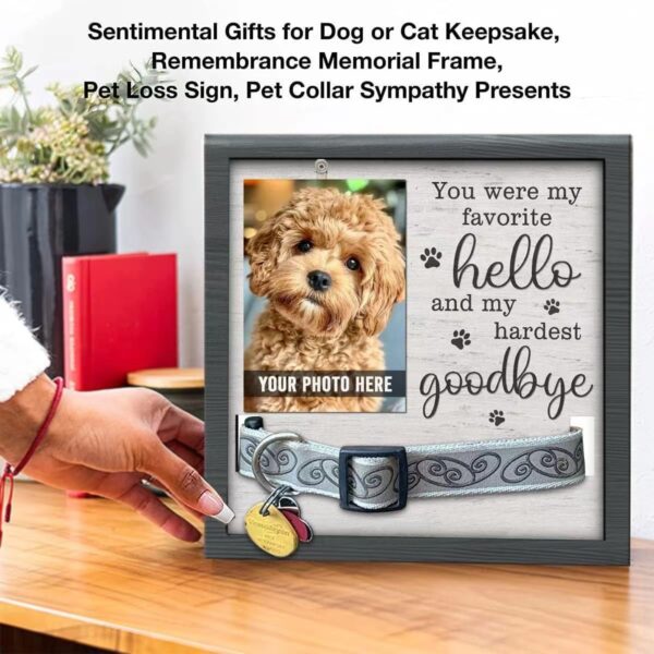 Pet Wooden Photo Frame Memorial Gift Set